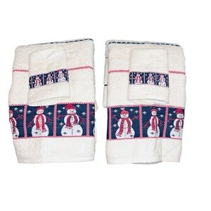 NWT Jubilee Snowman Bath Towel Set